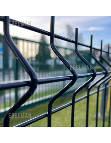 Kit clôture panneaux rigides fil 5 longueur 10 M H1.03 Mètre - Panneau Gris  Anthracite
