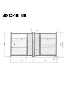 PORTAIL ARRAS  H 160 X 350 cm 2