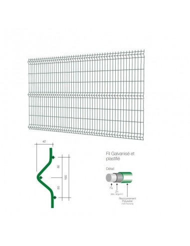 PANNEAU 193 X 250  VERT  Fils 5/5