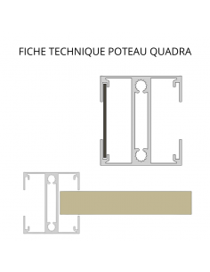POTEAU QUADRA  ALU  7016... 2