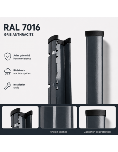 EDELFIX 270 CM GRIS  non...